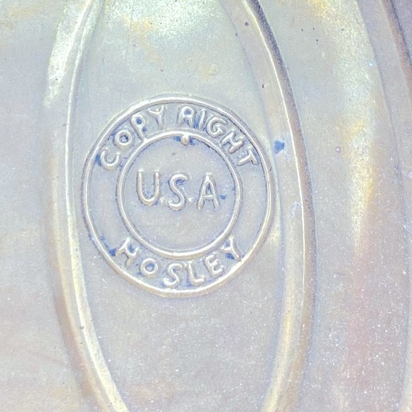 Vintage Hosley International Solid Brass Oval Decorative Bowl With Handles - Picture 4 of 6